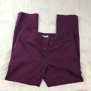 WHBM womens size 8S pants purple cotton blend